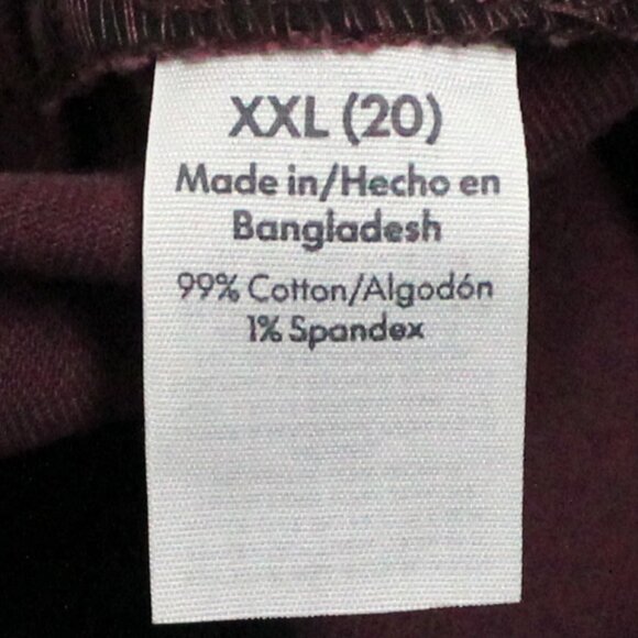 No Boundaries XXL (20) No Waist Wide Leg Baggy Burgundy Jeans - Picture 6 of 14